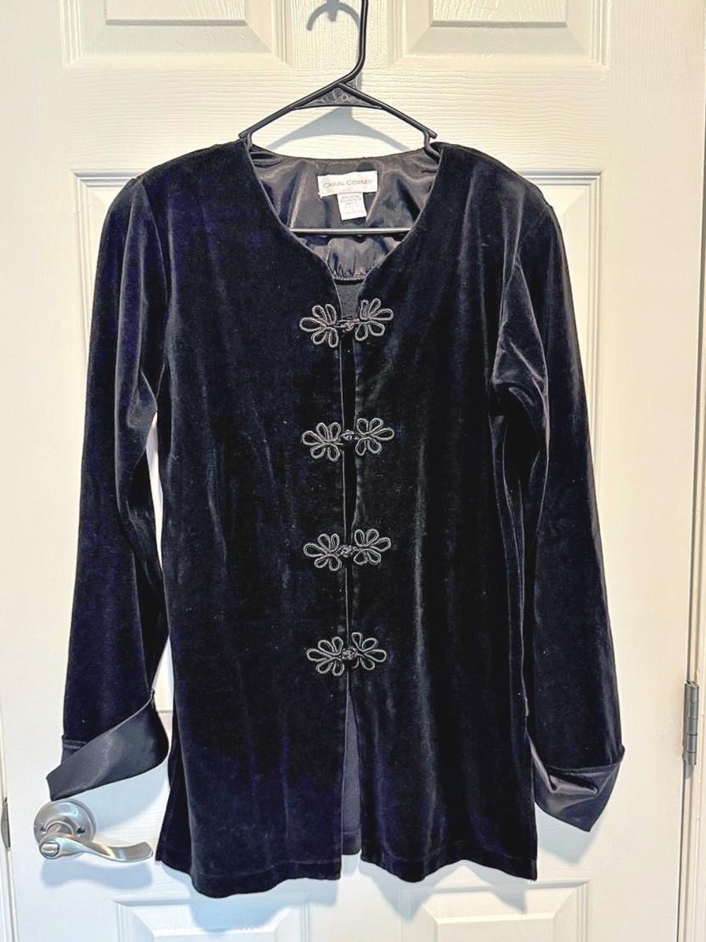 Vintage Velvet Frog Closure Blazer